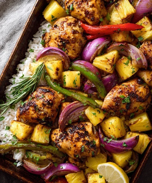 Hawaiian Chicken Sheet Pan