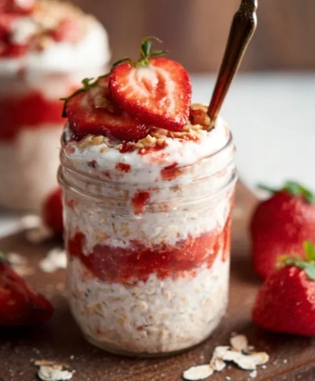 Strawberry Cheesecake Overnight Oats