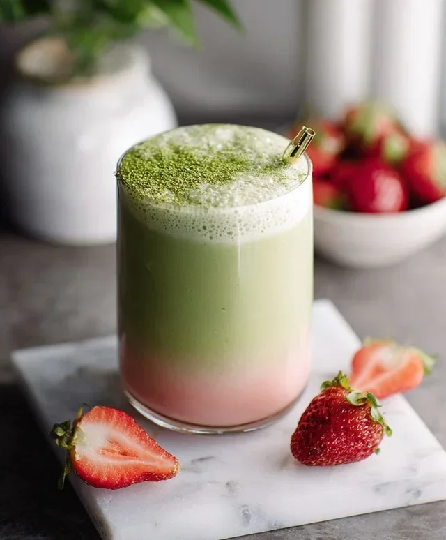 Strawberry Matcha Latte