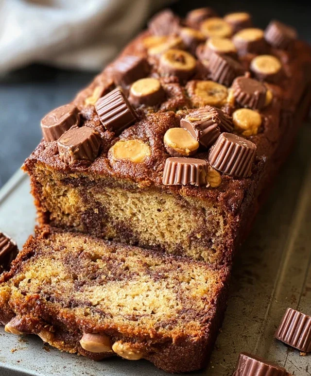Reeses Peanut Butter Banana Bread
