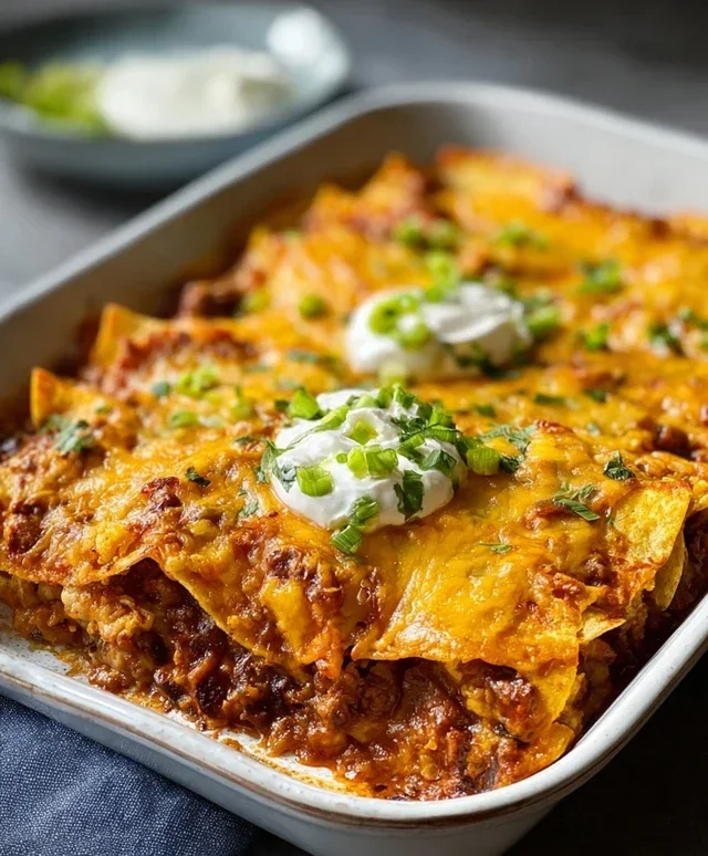 Tortilla Chip Enchiladas