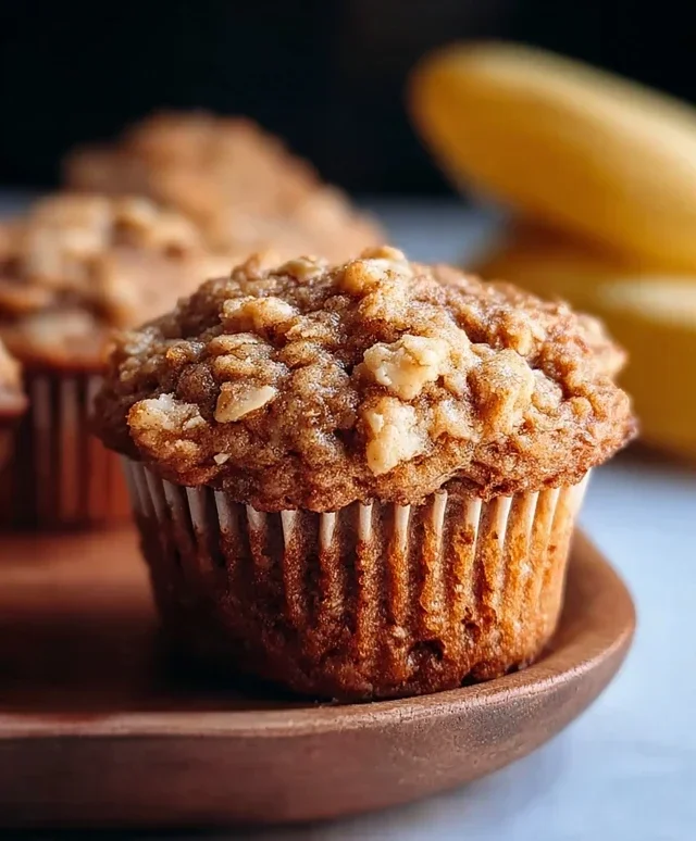 Healthy Banana Oatmeal Muffins