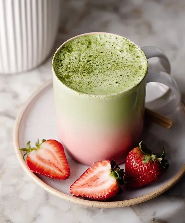 Strawberry Matcha Latte