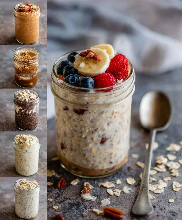 Overnight Oats Base Recipe + 10 Flavor Variations
