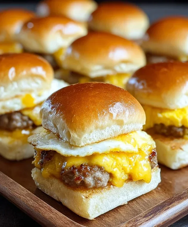 Sausage Egg and Cheese Breakfast Sliders