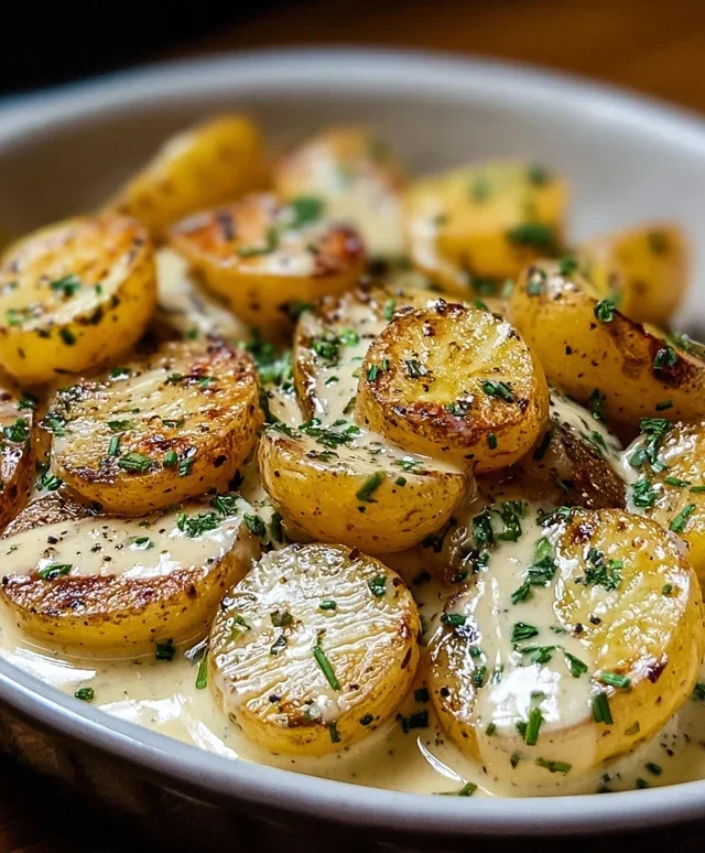 Creamy Garlic Sauce Potatoes