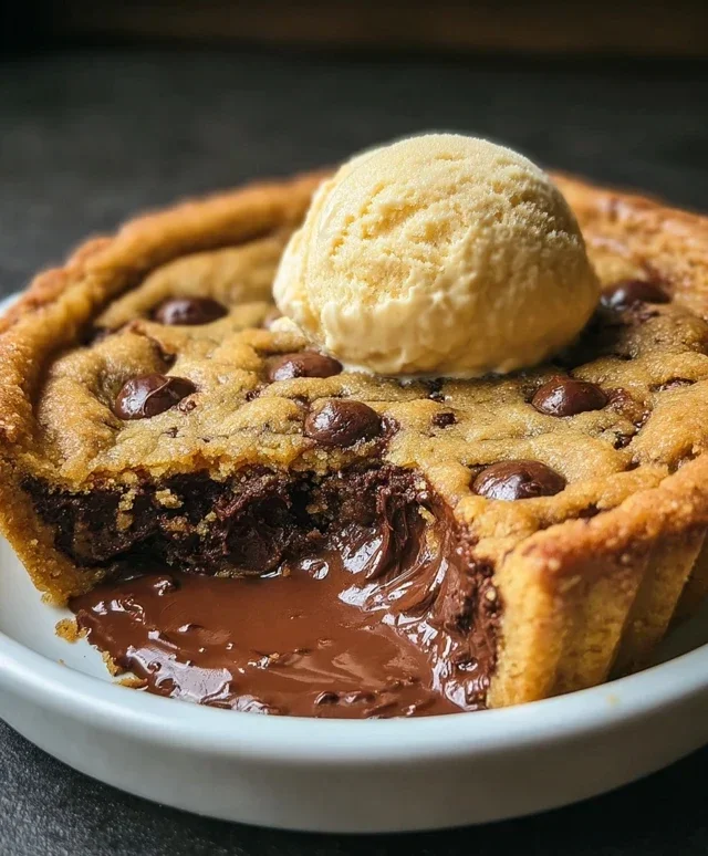 Deep Dish Nutella Cookie Pie