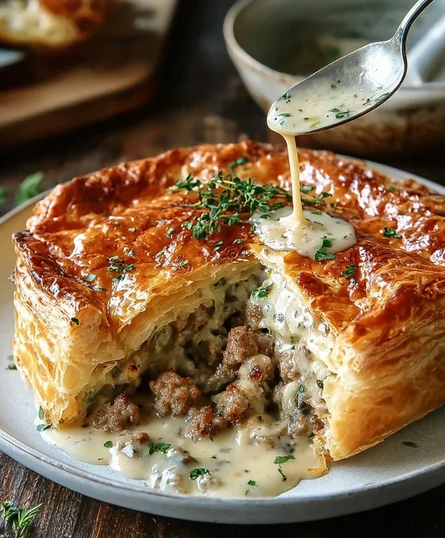 Sausage Gravy Puff Pie
