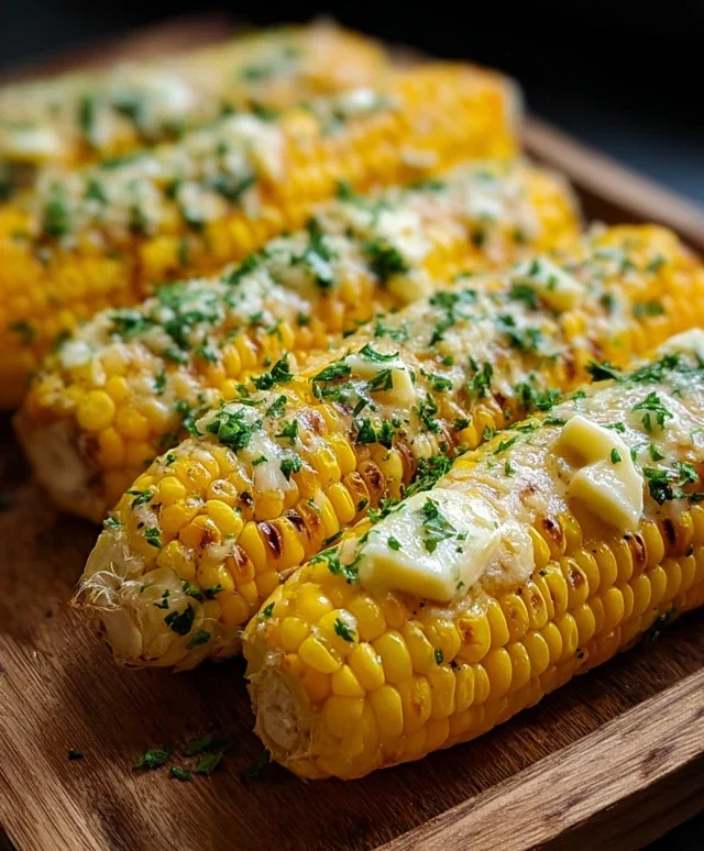 Cheesy Garlic Butter Corn on the Cob