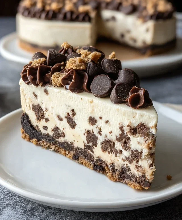 No Bake Cookie Dough Cheesecake