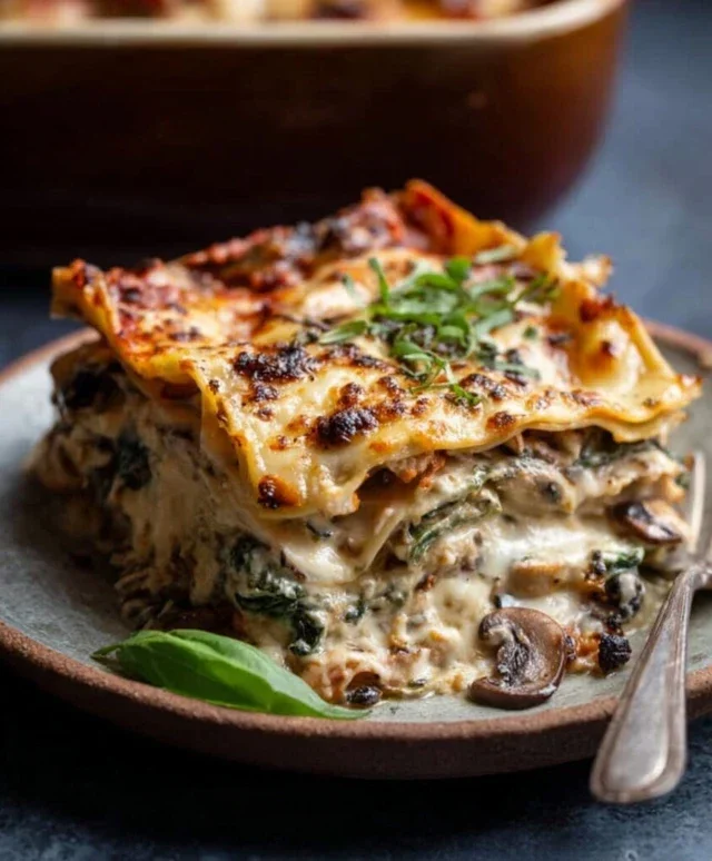 Mushroom And Spinach Lasagna Recipe