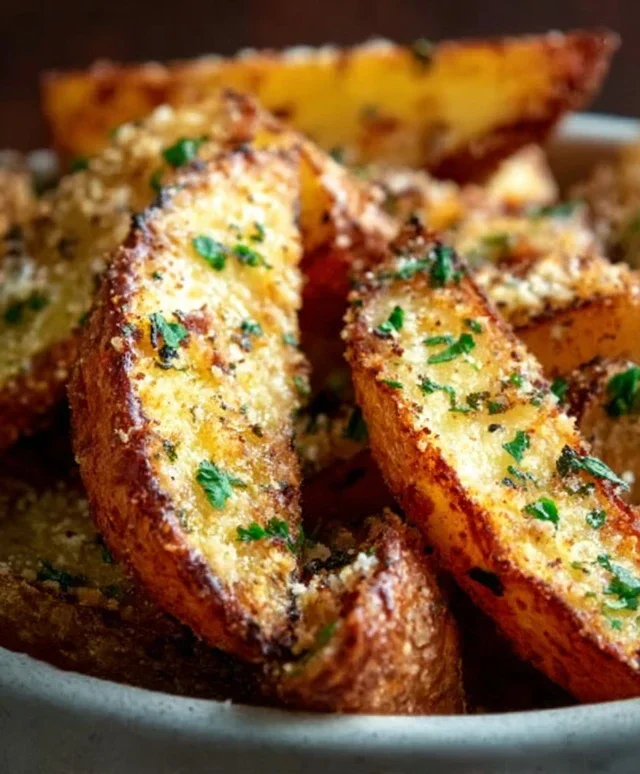 Baked Garlic Parmesan Potato Wedges
