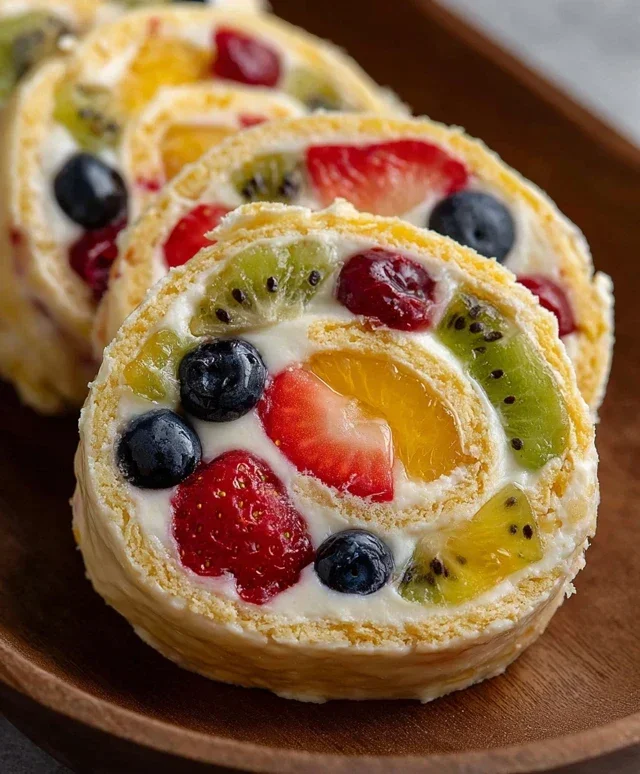 Cheesecake Fruit Salad Roll Ups