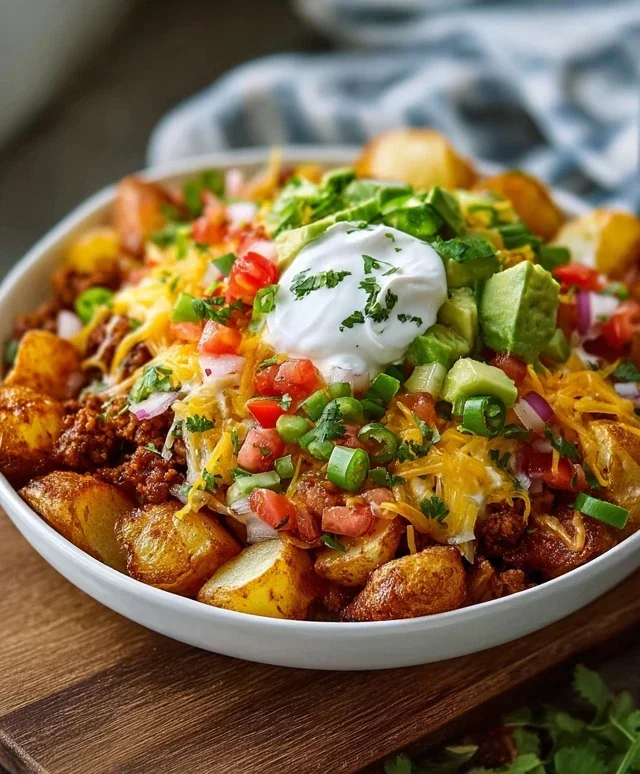 Loaded Potato Taco Bowl