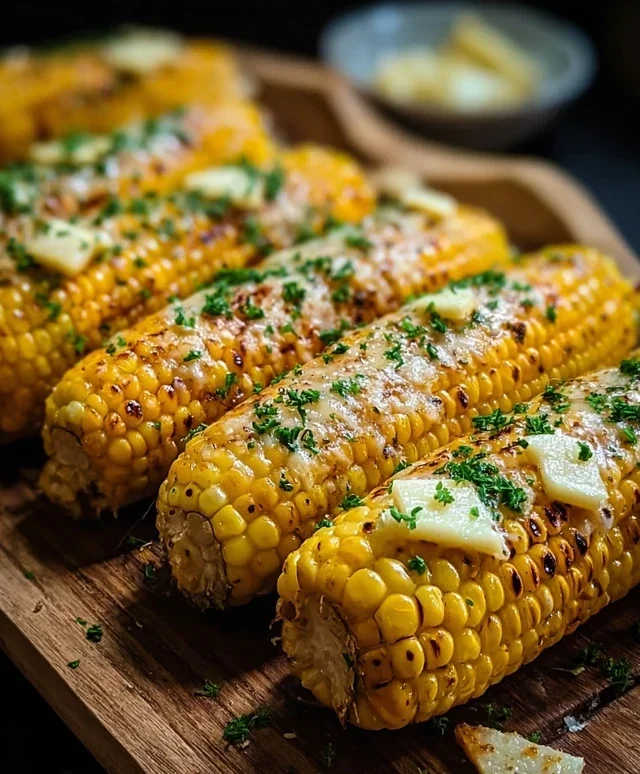Cheesy Garlic Butter Corn on the Cob