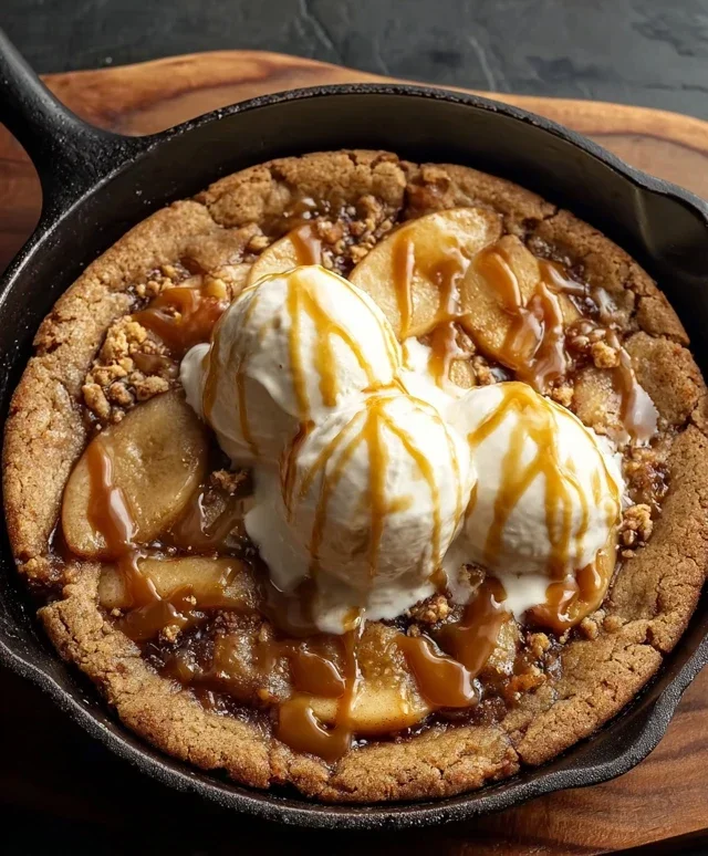 Caramel Apple Cookie Skillet