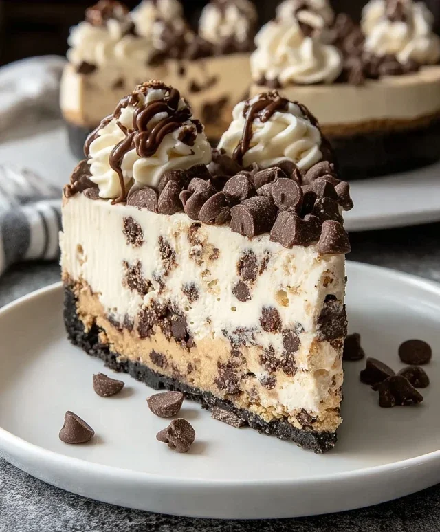 No Bake Cookie Dough Cheesecake