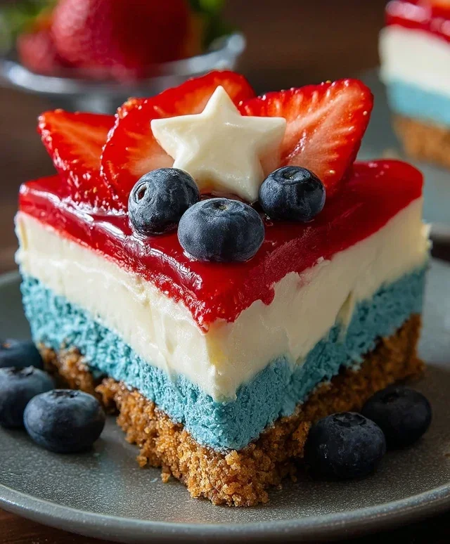 No Bake Patriotic Cheesecake