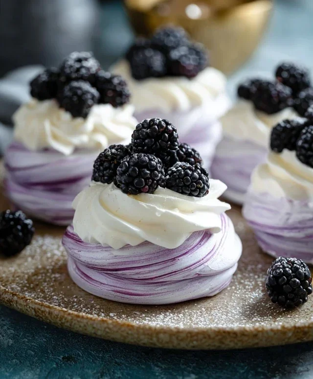 Blackberry Pavlovas