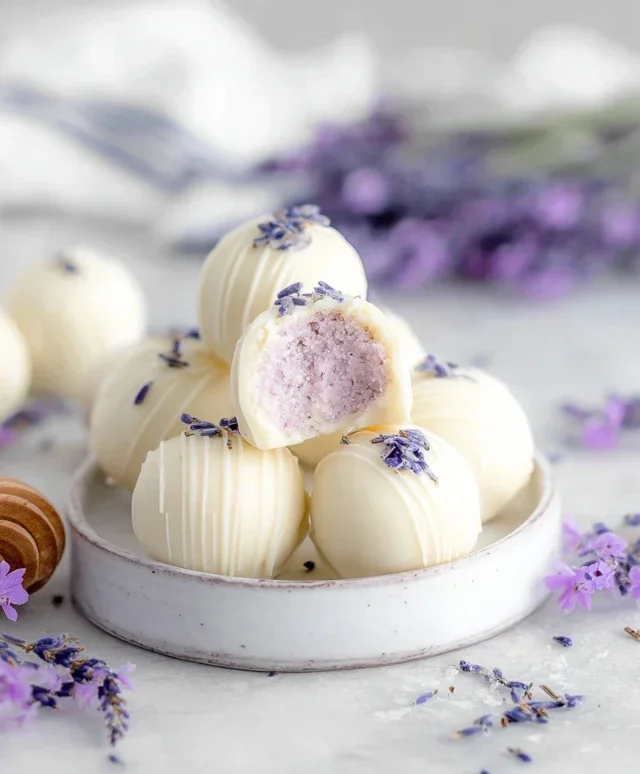 Honey Lavender White Chocolate Truffles