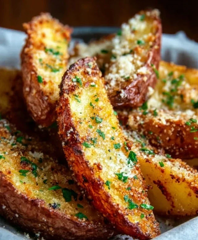 Baked Garlic Parmesan Potato Wedges