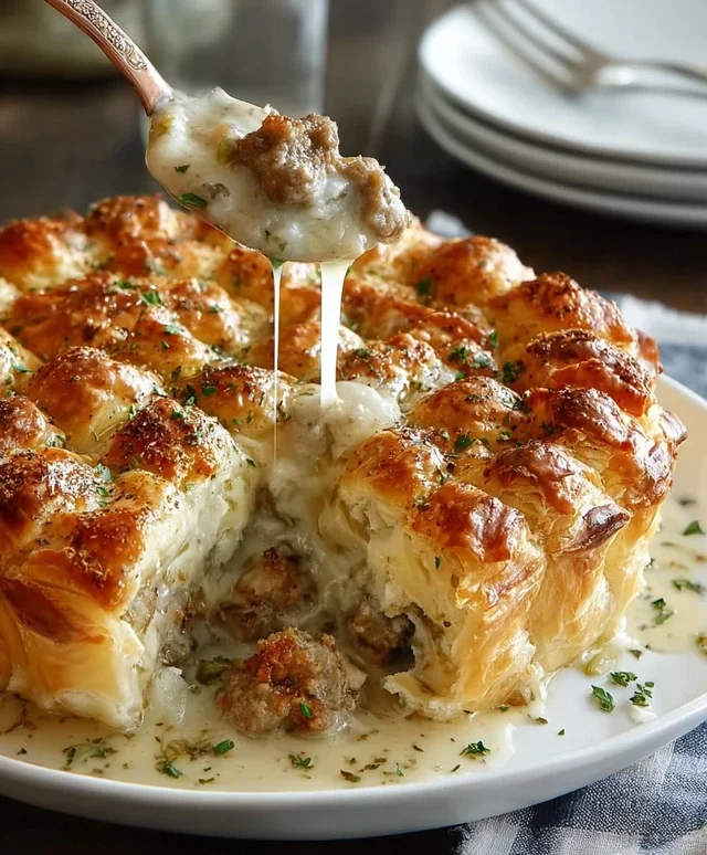 Sausage Gravy Puff Pie