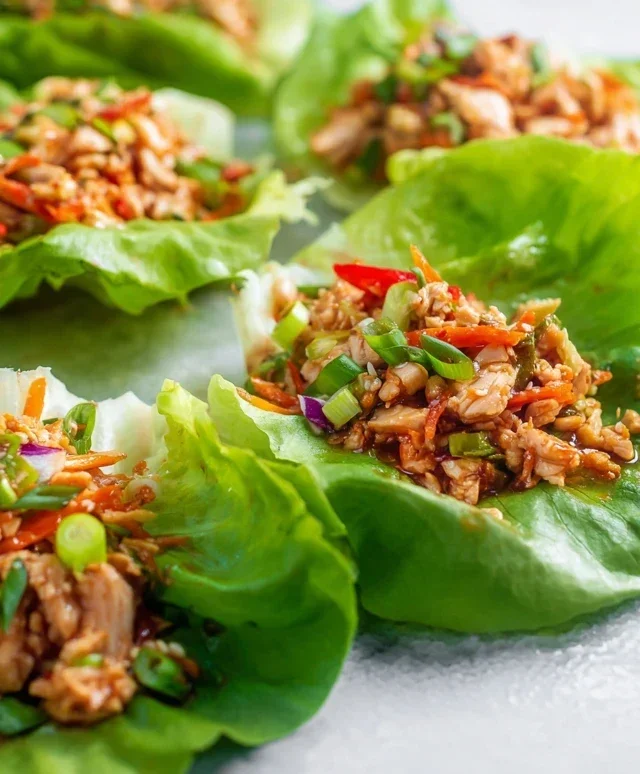 Asian chicken lettuce wraps recipe (Whole30, Pnon-non-non-alcoholic alternativeic non-alcoholic aleo, Low Carb)