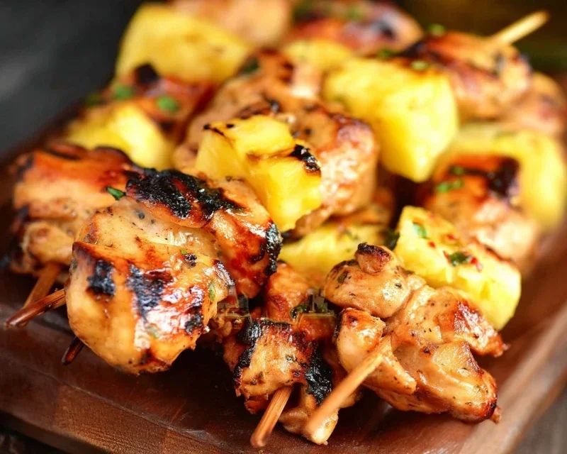 Pineapple Chicken Kebabs Recipe