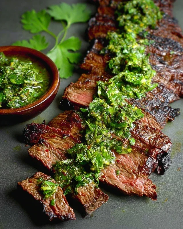 Skirt Steak Marinade Recipe with Chimichurri Recipe