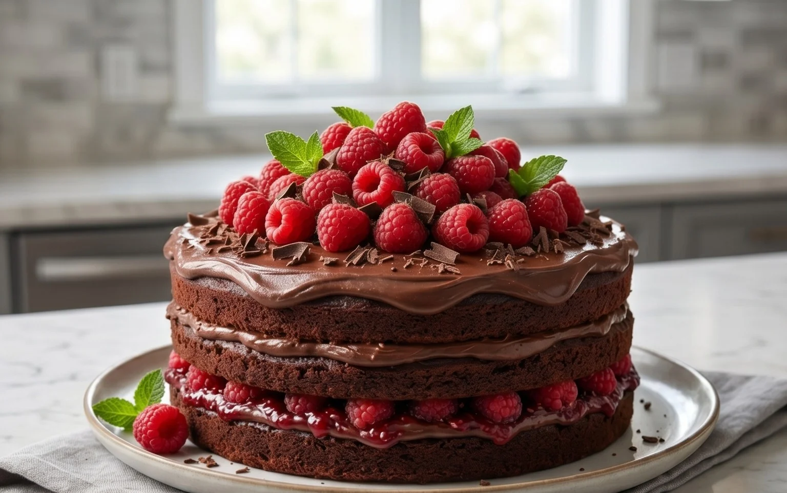 Chocolate Raspberry Cake