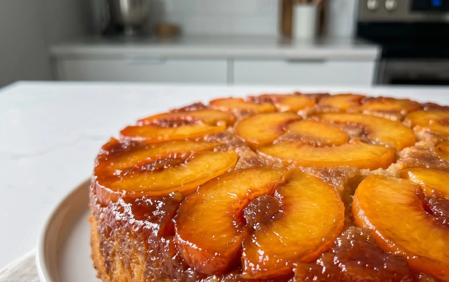 Peach Upside-Down Cake Recipe