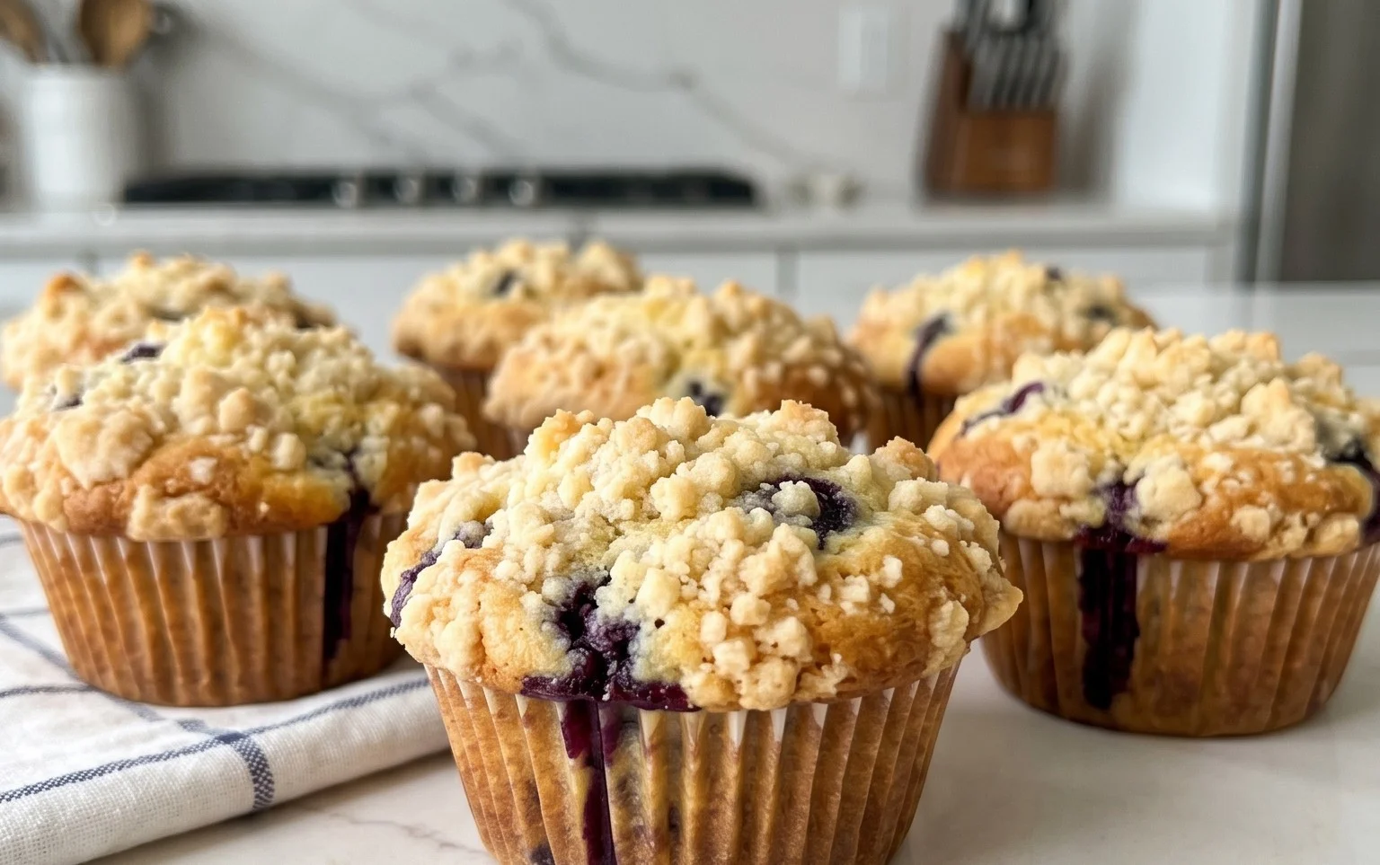 Lemon Blueberry Streusel Muffins
