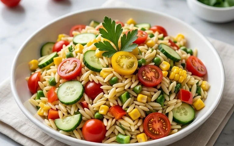Rainbow Orzo Salad