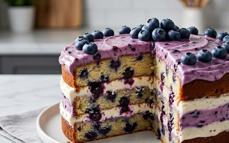 Nova Scotia Blueberry Cream Cake