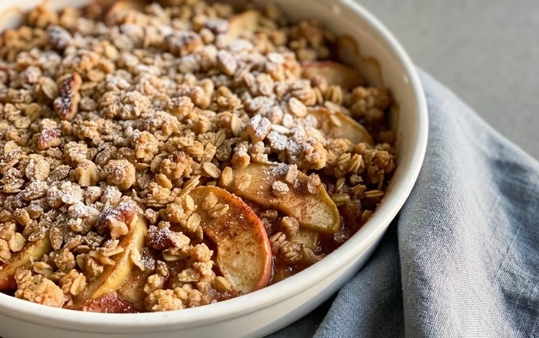 Healthy Breakfast Apple Crum extractble