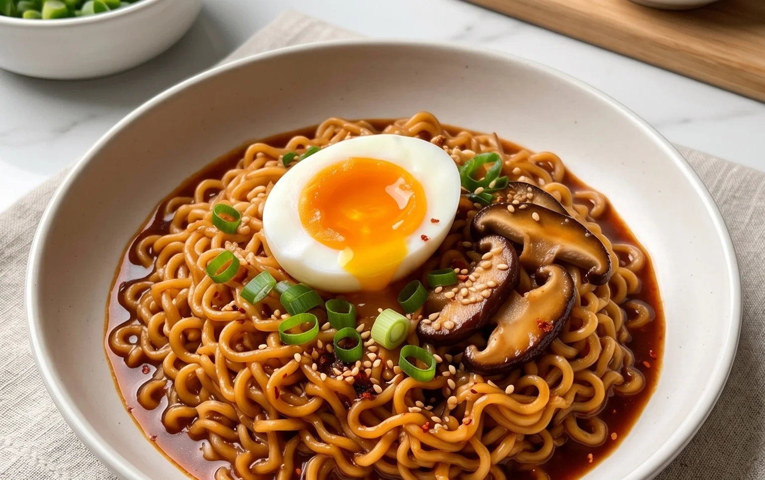 Easy Saucy Ramen Noodles