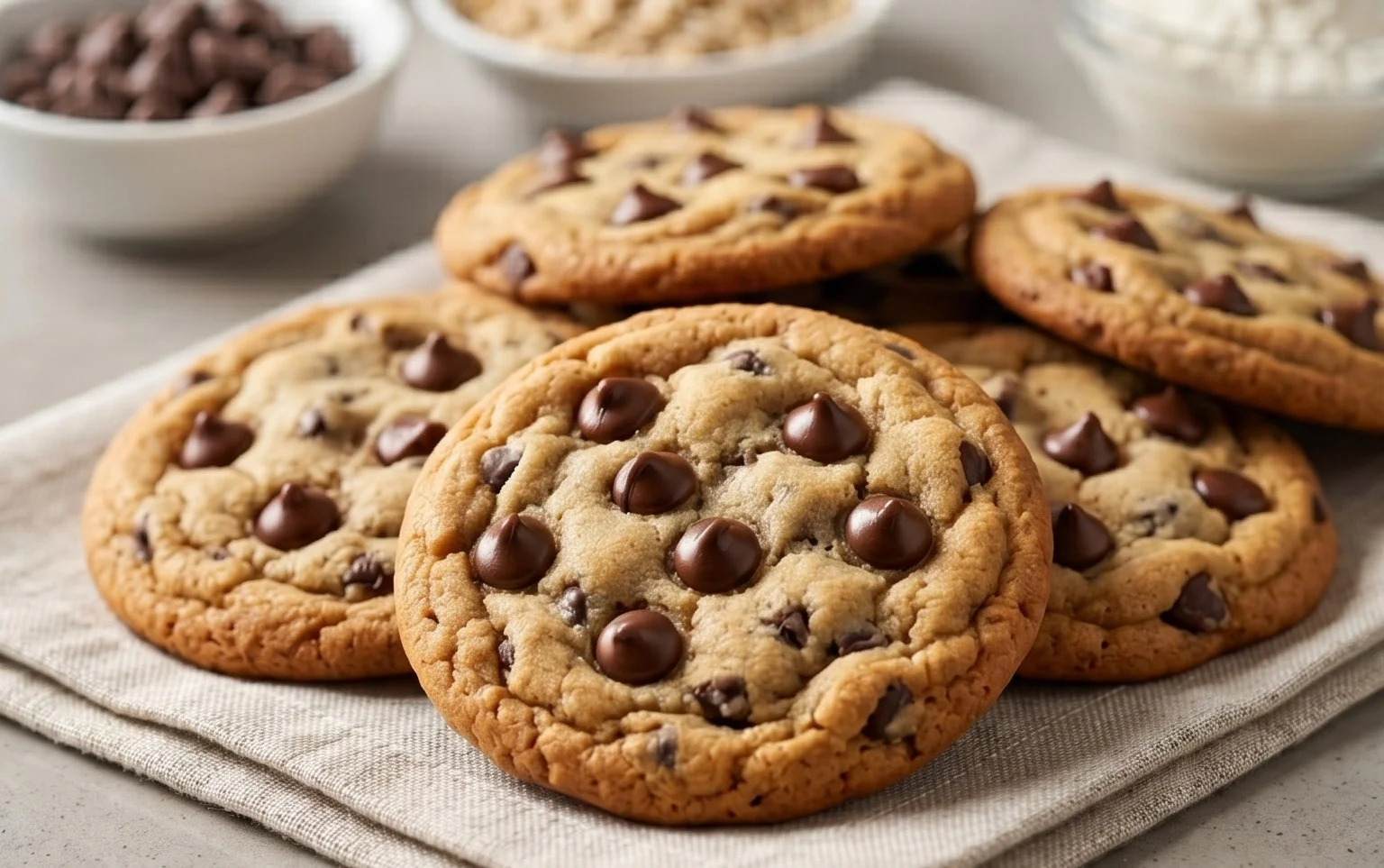 Crispy and Chewy Chocolate Chip Cookies