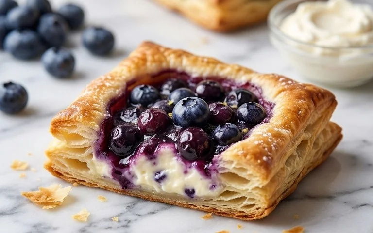 Blueberry Cream Cheese Puff Pastry