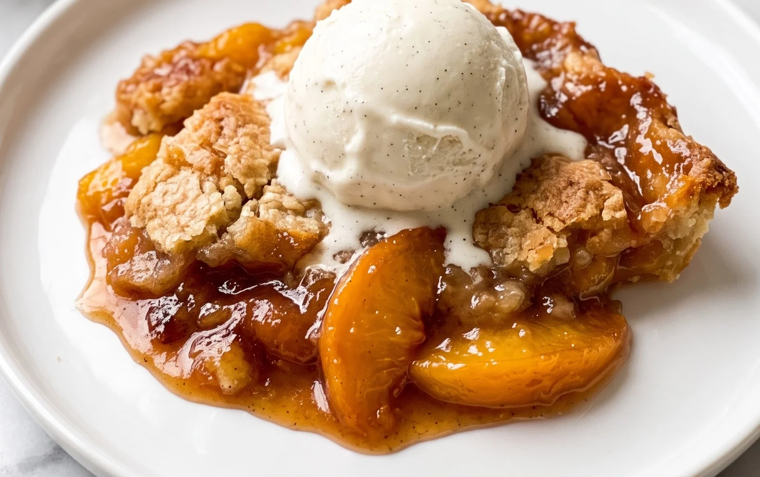 The Easiest Southern Peach Cobbler