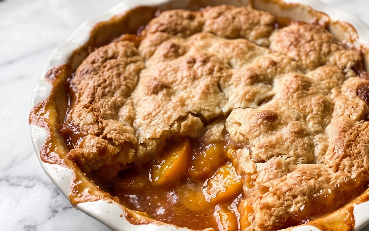 The Easiest Southern Peach Cobbler