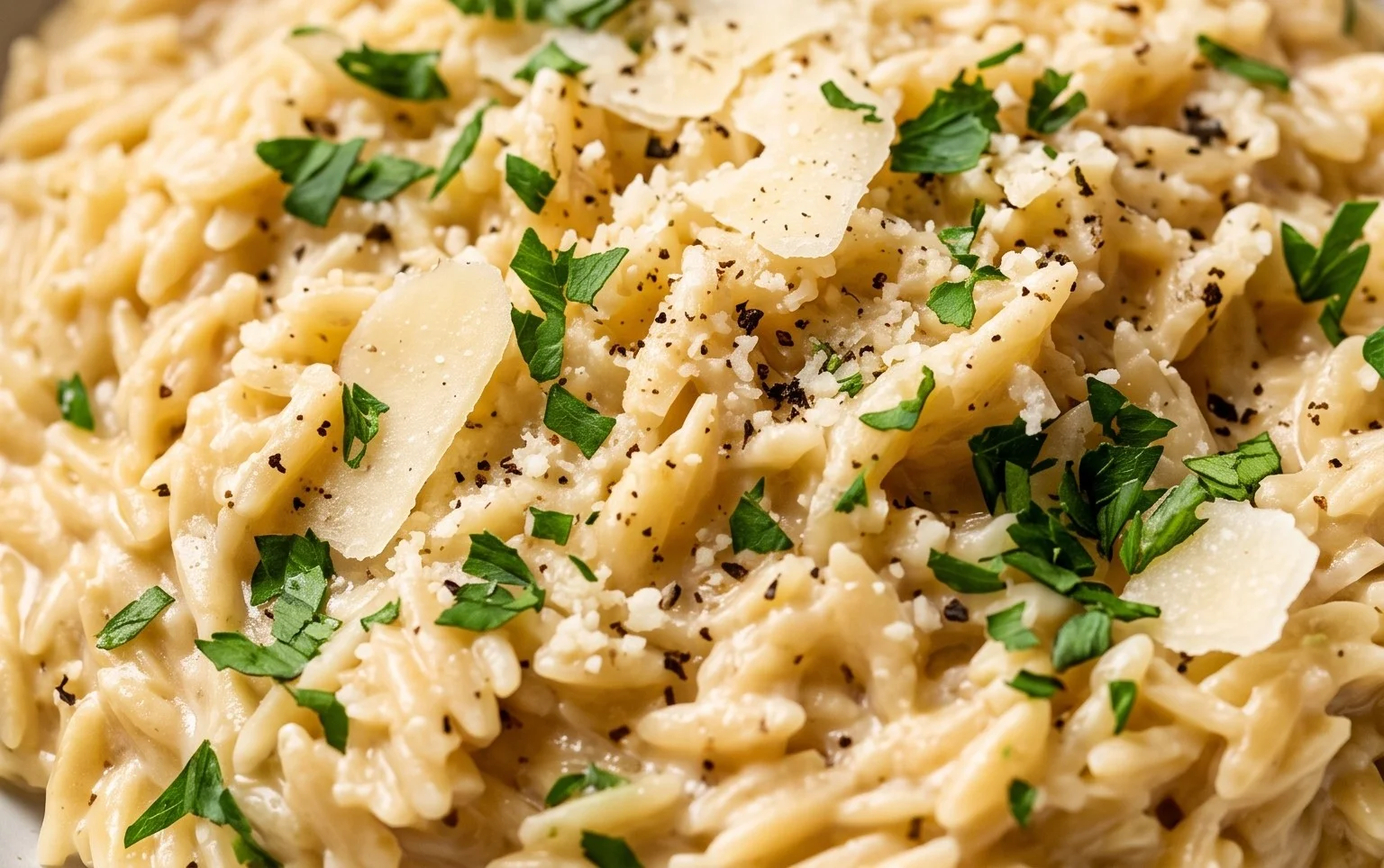Creamy Garlic Parmesan Orzo