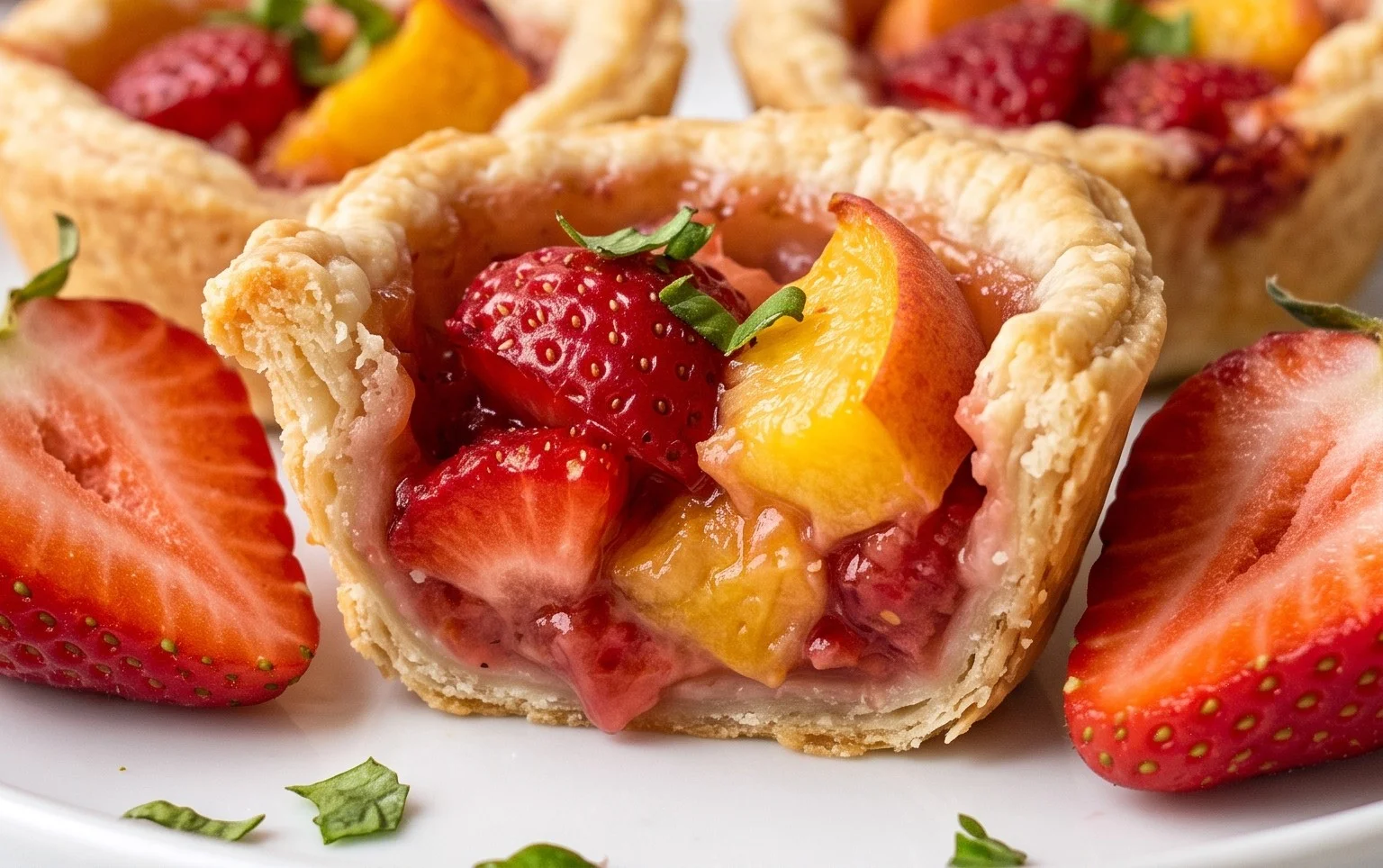 Strawberry Peach Pie Bites