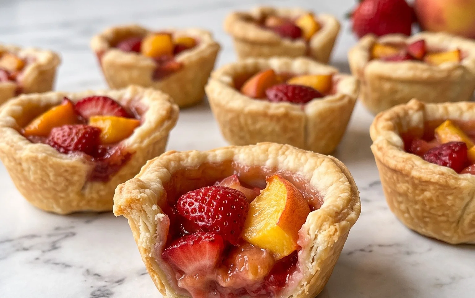 Strawberry Peach Pie Bites