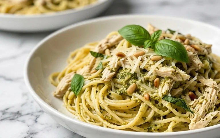 Creamy Chicken Pesto Pasta
