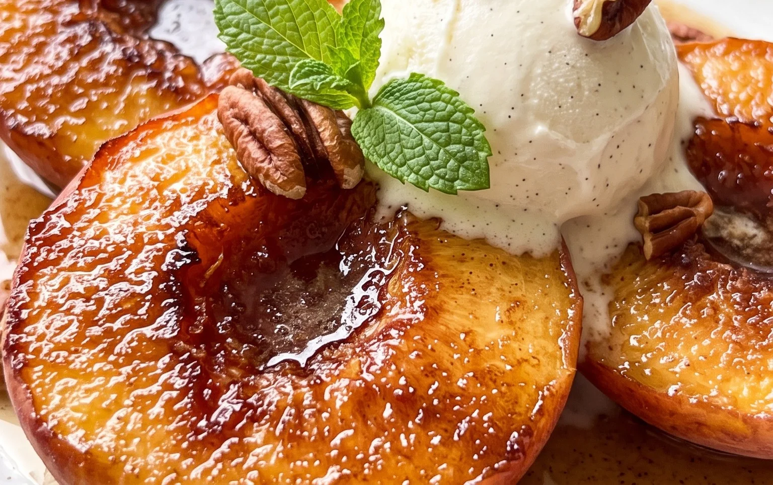 Cinnamon Sugar Baked Peaches