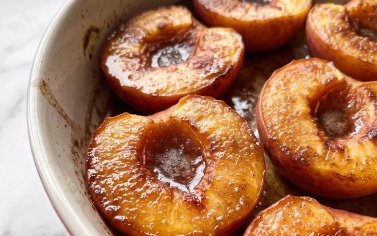 Cinnamon Sugar Baked Peaches