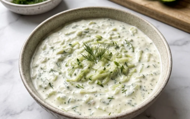 Cucumber Dip with Sour Cream and Dill