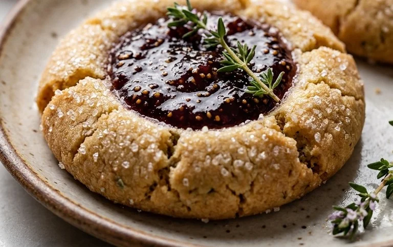 Cardamom Fig Thumbprint Cookies
