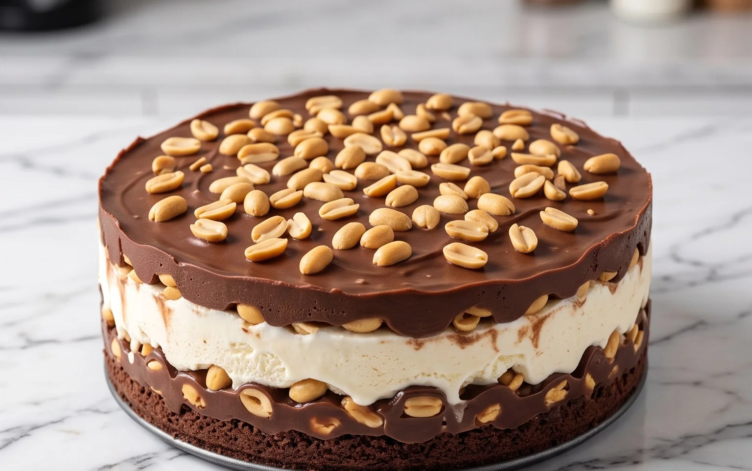 Buster Bar Ice Cream Cake