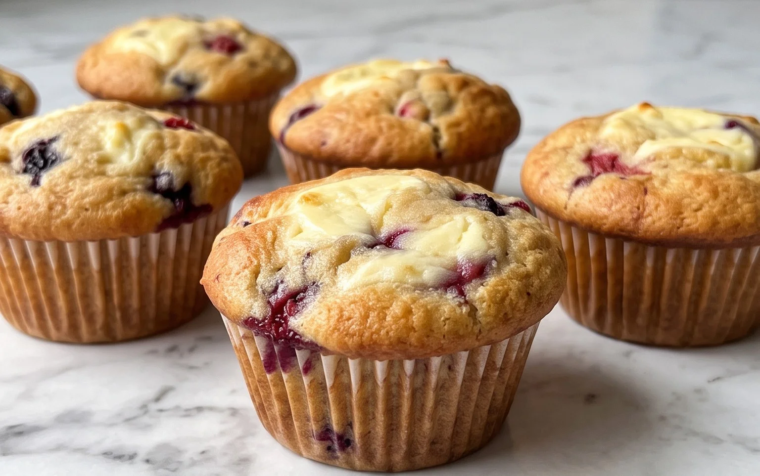 Berry Cream Cheese Muffins